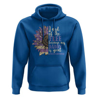Military Child Month Hoodie Land Of The Free Because My Daddy Is Great Purple Sunflower