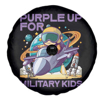 Purple Up For Military Kids Spare Tire Cover Military Child Month Astronaut Fights
