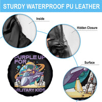 Purple Up For Military Kids Spare Tire Cover Military Child Month Astronaut Fights