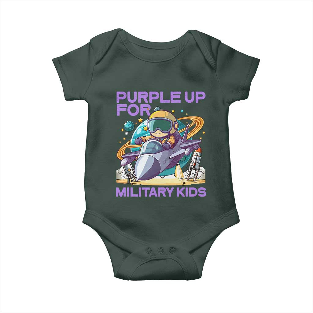Purple Up For Military Kids Baby Onesie Military Child Month Astronaut Fights
