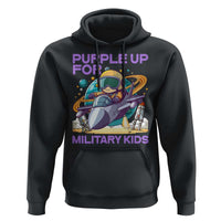 Purple Up For Military Kids Hoodie Military Child Month Astronaut Fights
