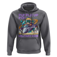 Purple Up For Military Kids Hoodie Military Child Month Astronaut Fights