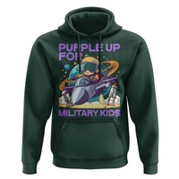 Purple Up For Military Kids Hoodie Military Child Month Astronaut Fights