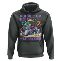 Purple Up For Military Kids Hoodie Military Child Month Astronaut Fights