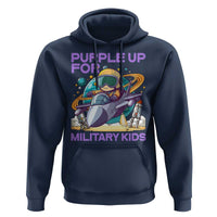 Purple Up For Military Kids Hoodie Military Child Month Astronaut Fights