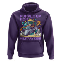 Purple Up For Military Kids Hoodie Military Child Month Astronaut Fights