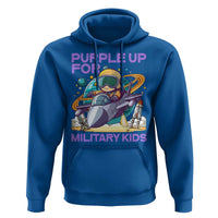 Purple Up For Military Kids Hoodie Military Child Month Astronaut Fights