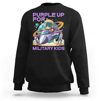 Purple Up For Military Kids Sweatshirt Military Child Month Astronaut Fights