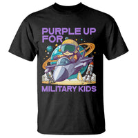 Purple Up For Military Kids T Shirt Military Child Month Astronaut Fights