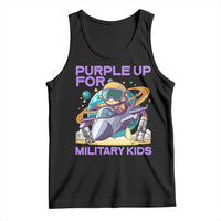 Purple Up For Military Kids Tank Top Military Child Month Astronaut Fights