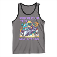 Purple Up For Military Kids Tank Top Military Child Month Astronaut Fights