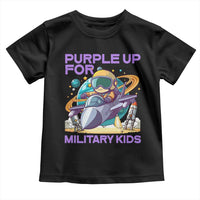 Purple Up For Military Kids Toddler T Shirt Military Child Month Astronaut Fights