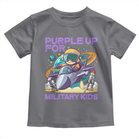 Purple Up For Military Kids Toddler T Shirt Military Child Month Astronaut Fights