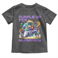 Purple Up For Military Kids Toddler T Shirt Military Child Month Astronaut Fights