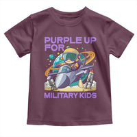 Purple Up For Military Kids Toddler T Shirt Military Child Month Astronaut Fights