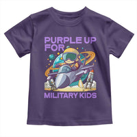 Purple Up For Military Kids Toddler T Shirt Military Child Month Astronaut Fights