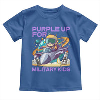Purple Up For Military Kids Toddler T Shirt Military Child Month Astronaut Fights