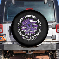Military Child Month Spare Tire Cover Purple Up Military Child Honor Courage Unity Strength Resilience