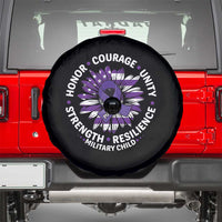 Military Child Month Spare Tire Cover Purple Up Military Child Honor Courage Unity Strength Resilience