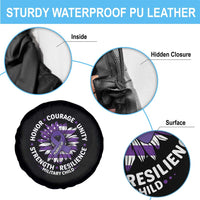 Military Child Month Spare Tire Cover Purple Up Military Child Honor Courage Unity Strength Resilience