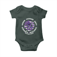 Military Child Month Baby Onesie Purple Up Military Child Honor Courage Unity Strength Resilience
