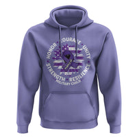 Military Child Month Hoodie Purple Up Military Child Honor Courage Unity Strength Resilience