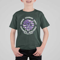 Military Child Month T Shirt For Kid Purple Up Military Child Honor Courage Unity Strength Resilience