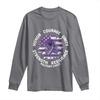 Military Child Month Long Sleeve Shirt Purple Up Military Child Honor Courage Unity Strength Resilience