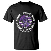 Military Child Month T Shirt Purple Up Military Child Honor Courage Unity Strength Resilience