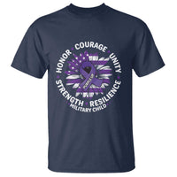 Military Child Month T Shirt Purple Up Military Child Honor Courage Unity Strength Resilience