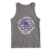 Military Child Month Tank Top Purple Up Military Child Honor Courage Unity Strength Resilience