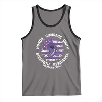 Military Child Month Tank Top Purple Up Military Child Honor Courage Unity Strength Resilience