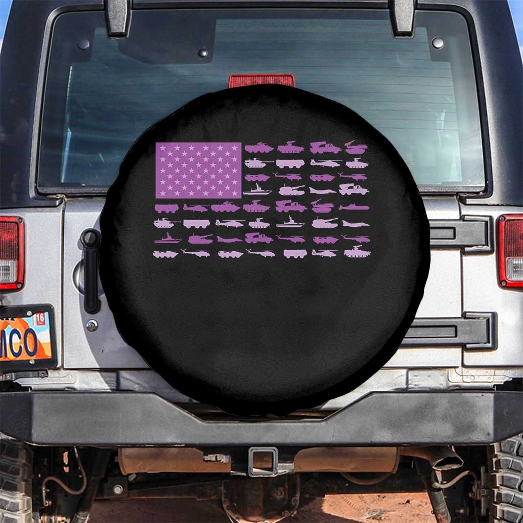 Military Child Month Military Transport American Flag Spare Tire Cover