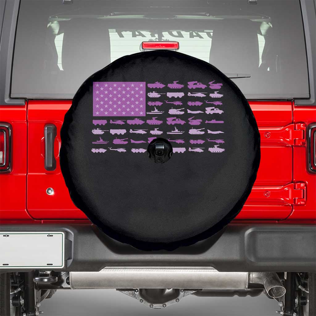 Military Child Month Military Transport American Flag Spare Tire Cover