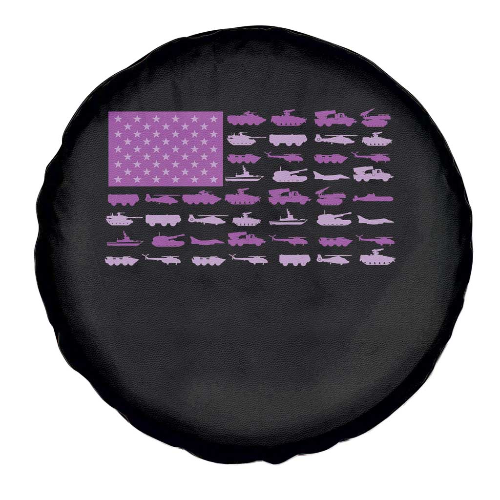Military Child Month Military Transport American Flag Spare Tire Cover