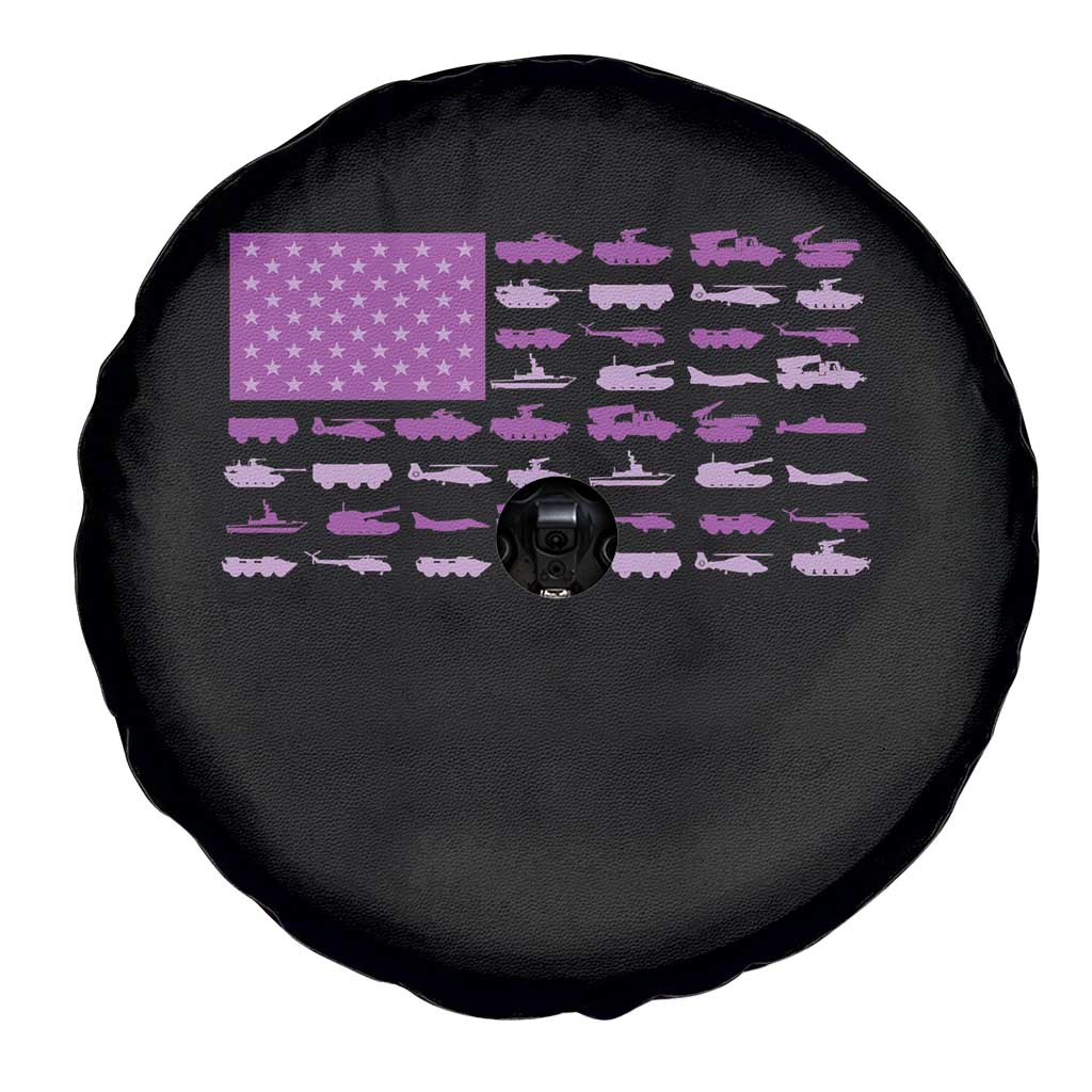 Military Child Month Military Transport American Flag Spare Tire Cover