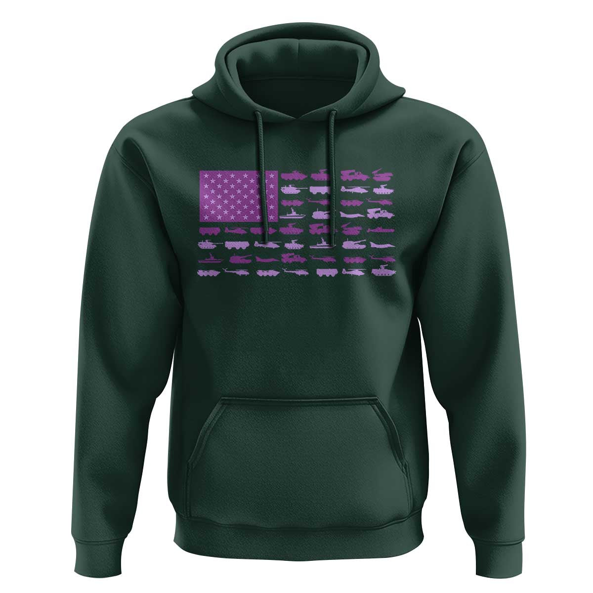 Military Child Month Military Transport American Flag Hoodie