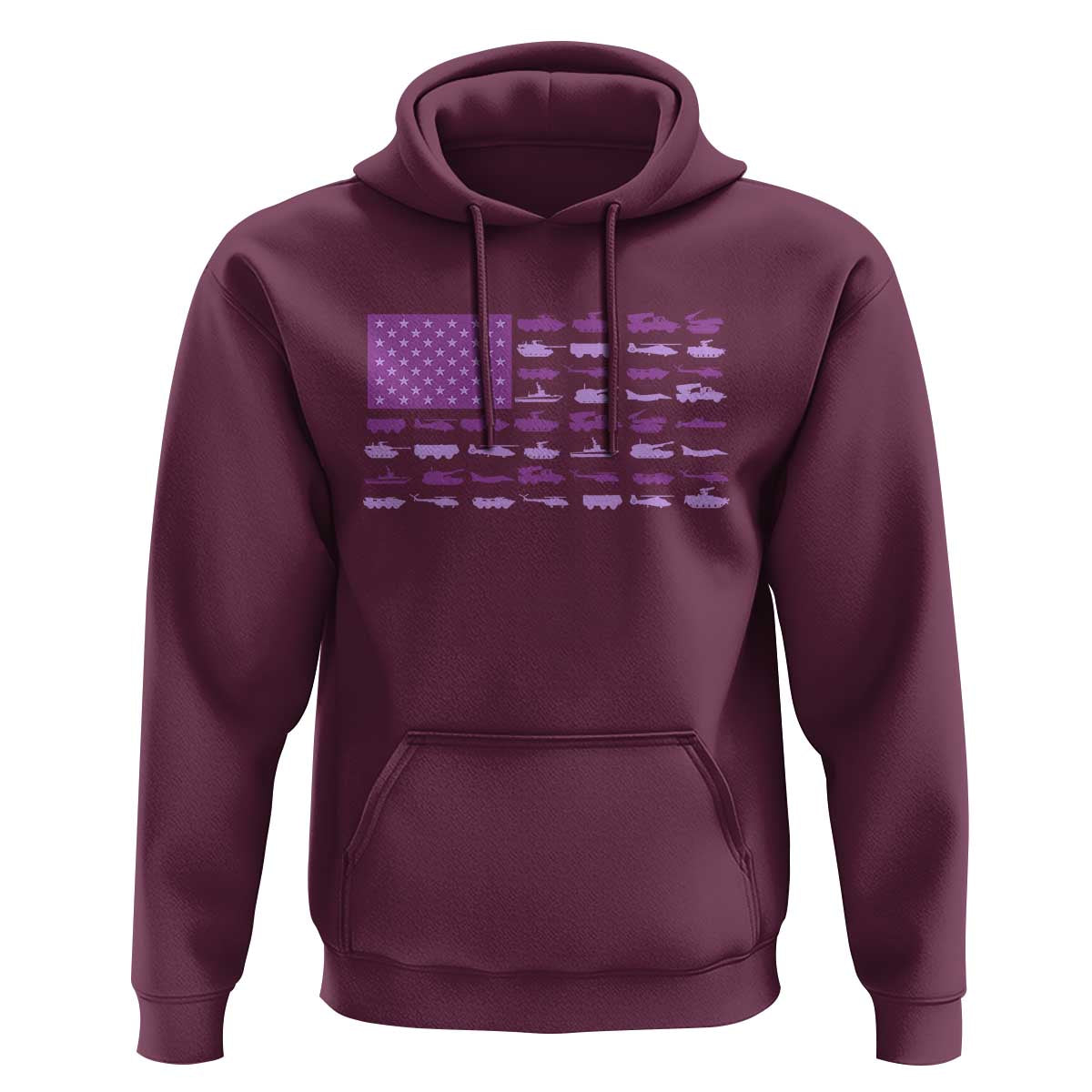 Military Child Month Military Transport American Flag Hoodie