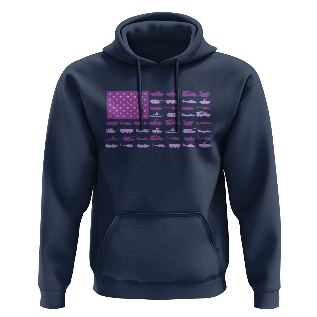 Military Child Month Military Transport American Flag Hoodie