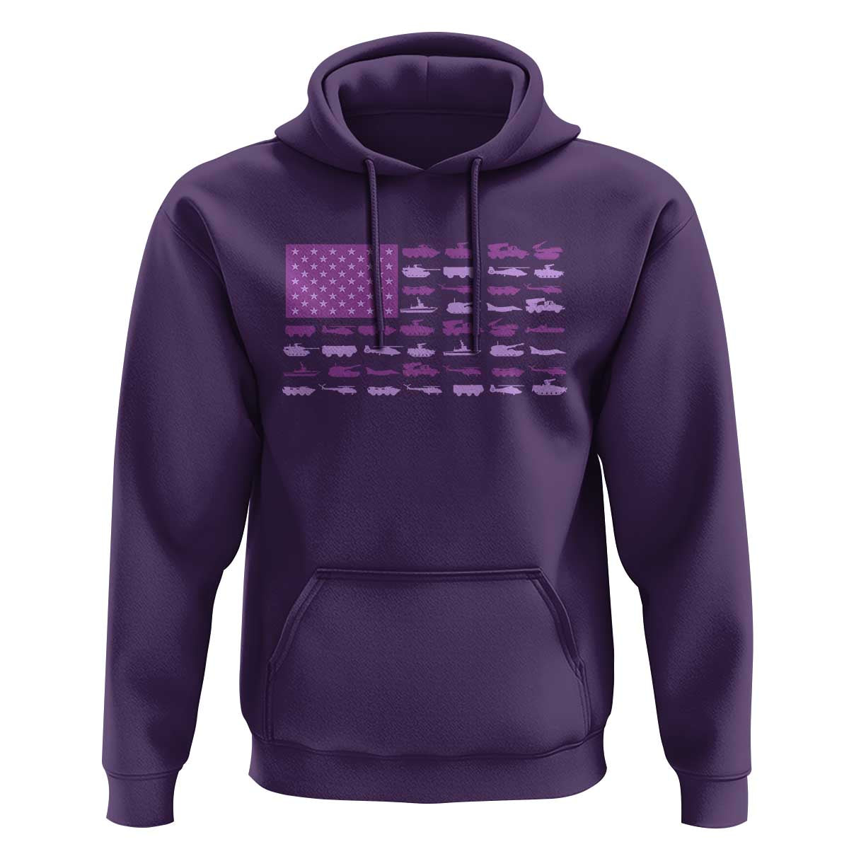 Military Child Month Military Transport American Flag Hoodie