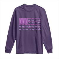 Military Child Month Military Transport American Flag Long Sleeve Shirt