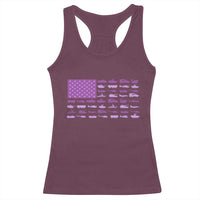 Military Child Month Military Transport American Flag Racerback Tank Top