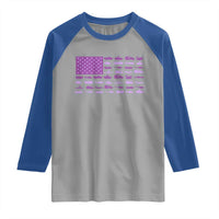 Military Child Month Military Transport American Flag Raglan Shirt