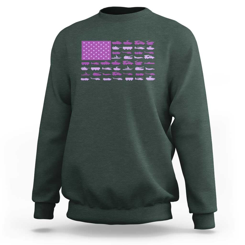 Military Child Month Military Transport American Flag Sweatshirt