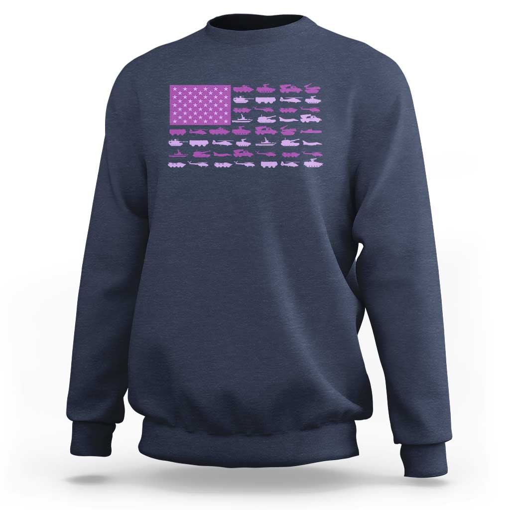 Military Child Month Military Transport American Flag Sweatshirt