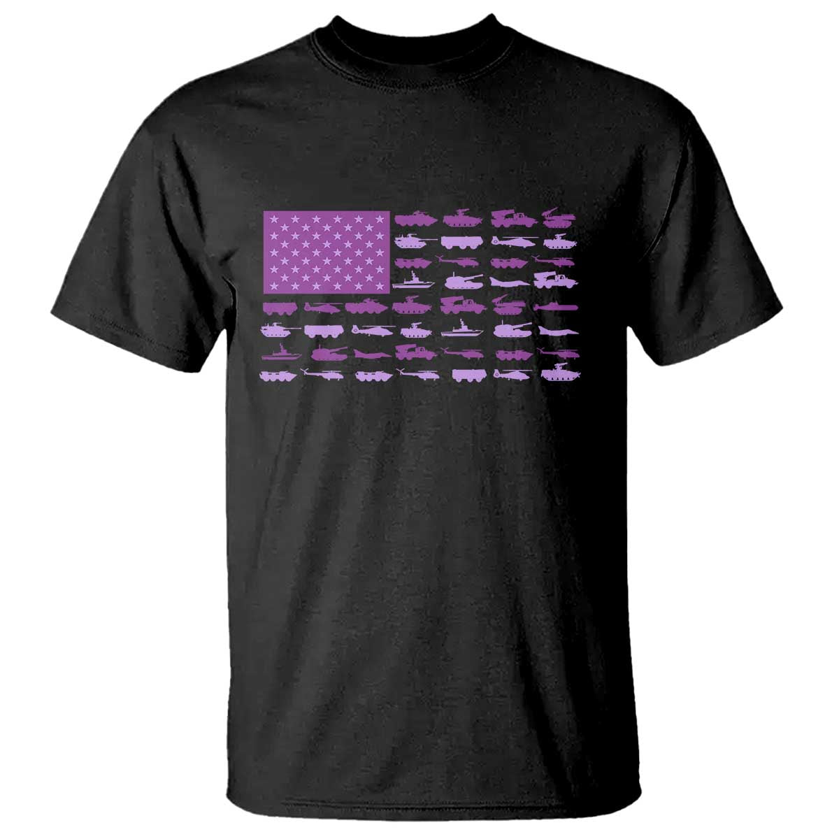 Military Child Month Military Transport American Flag T Shirt