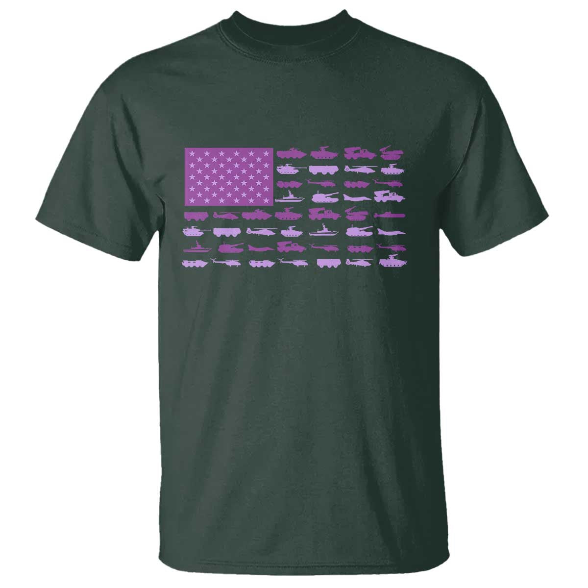 Military Child Month Military Transport American Flag T Shirt