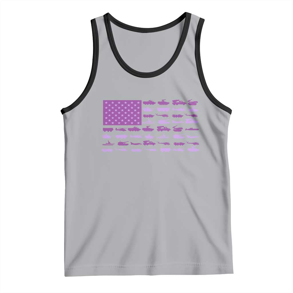 Military Child Month Military Transport American Flag Tank Top