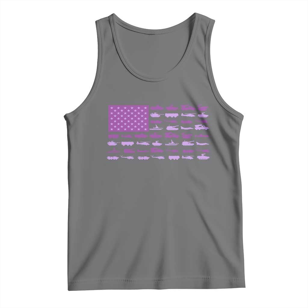 Military Child Month Military Transport American Flag Tank Top