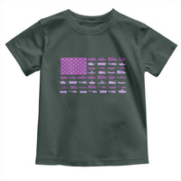 Military Child Month Military Transport American Flag Toddler T Shirt